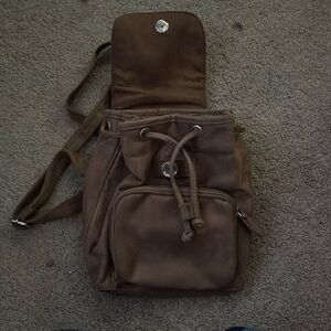 Brown small backpack